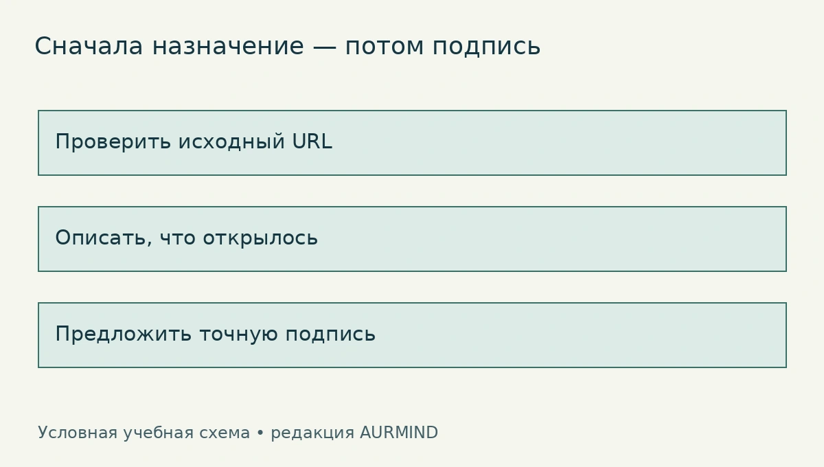 Реестр связывает исходный URL, проверенное назначение и предлагаемую подпись